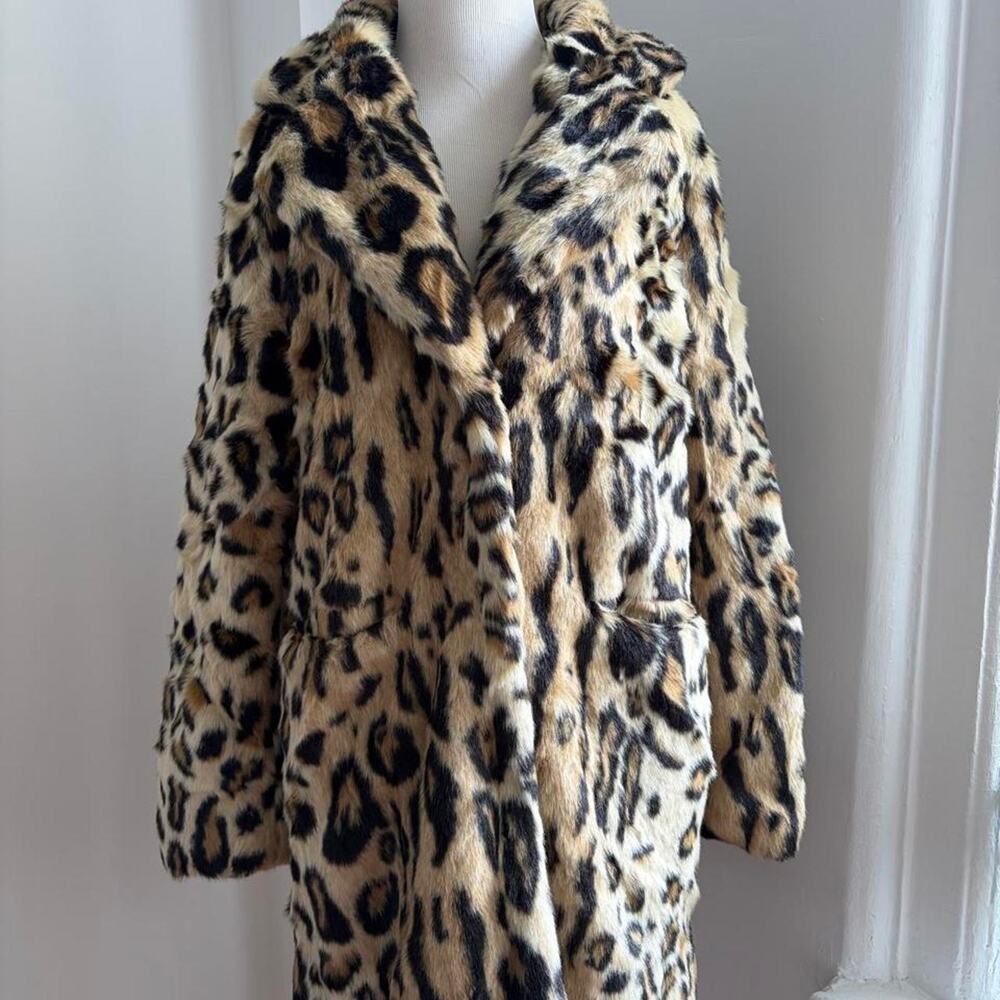 Faux Fur Leopard Print Apparis Coat